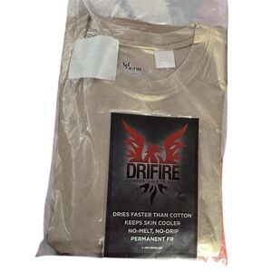 Brand New Drifire Beige T-Shirt size Small Short Sleeve Shirt Military Brand